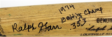 1974 Ralph Garr Atlanta Braves Signed H&B Louisville Slugger Professional Model Game Used Bat (MEARS A9/JSA) NL Batting Crown Season