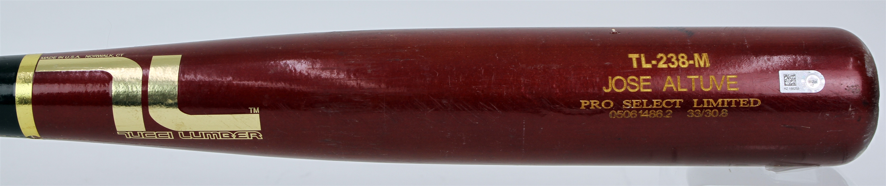 2014 (May 25) Jose Altuve Houston Astros Tucci Lumber Professional Model Game Used Bat (MEARS A9/MLB Hologram) Singled, AL Batting Crown Season