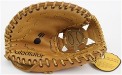 1977 Extremely High Grade Ernie Banks Chicago Cubs Signed Medalist Gladiator Signature Model First Baseman's Mitt (JSA)