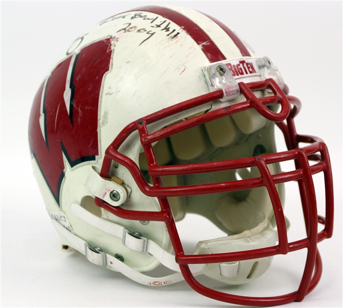 2000s Barry Alvarez Pat Richter Ron Dayne Wisconsin Badgers Signed Ross Kolodziej Game Worn Football Helmet (MEARS LOA/JSA)