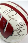 2000's Barry Alvarez Pat Richter Ron Dayne Wisconsin Badgers Signed Ross Kolodziej Game Worn Football Helmet (MEARS LOA/JSA)
