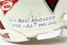 2000's Barry Alvarez Pat Richter Ron Dayne Wisconsin Badgers Signed Ross Kolodziej Game Worn Football Helmet (MEARS LOA/JSA)