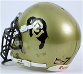 2008 Darrell Scott Colorado Buffaloes Signed Erin Huizinga Game Worn Football Helmet (MEARS LOA/JSA)