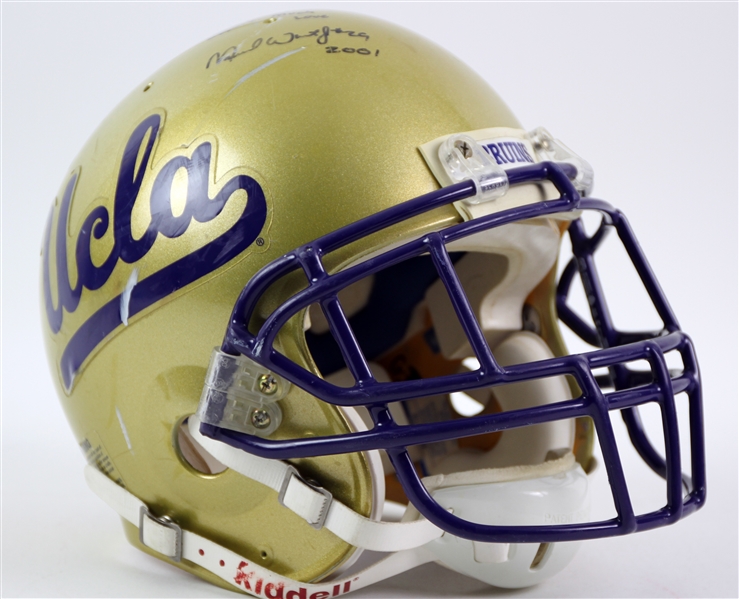 2001 Manuel White Jr. UCLA Bruins Signed Game Worn Football Helmet (MEARS LOA/JSA) 