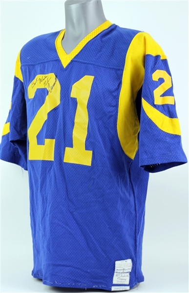 1977-79 Nolan Cromwell Los Angeles Rams Signed Game Worn Home Jersey (MEARS A10/JSA)
