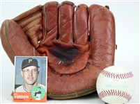 1960s Bill Virdon Pittsburgh Pirates Store Model Denkert Mitt & Signed Baseball (JSA)