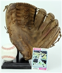1970s-90s Billy Williams Chicago Cubs Store Model Rawlings Mitt & Signed OAL Brown Baseball (JSA) 