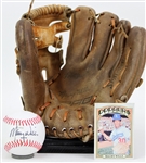 1970s-80s Maury Wills Los Angeles Dodgers Store Model Spalding Mitt & Signed Baseball (JSA)