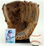 1980s-90s Dick Williams Seattle Mariners Store Model Nokona Mitt & Signed OAL Budg Baseball (JSA)