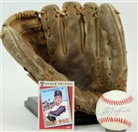 1970s-80s Carl Yastrzemski Boston Red Sox Store Model Spalding Mitt & Signed OAL Brown Baseball (JSA)