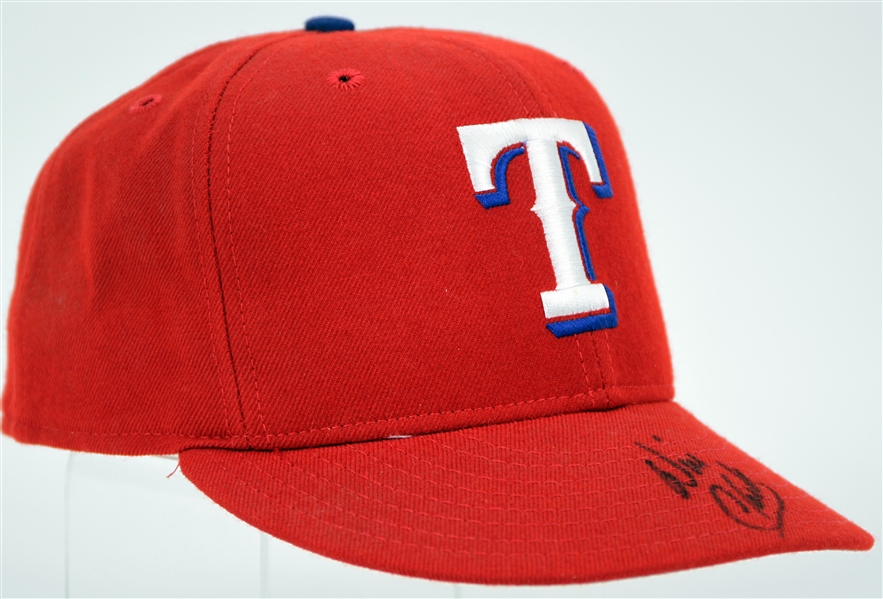 1994-96 Will Clark Texas Rangers Signed Game Worn Cap (MEARS LOA/JSA)