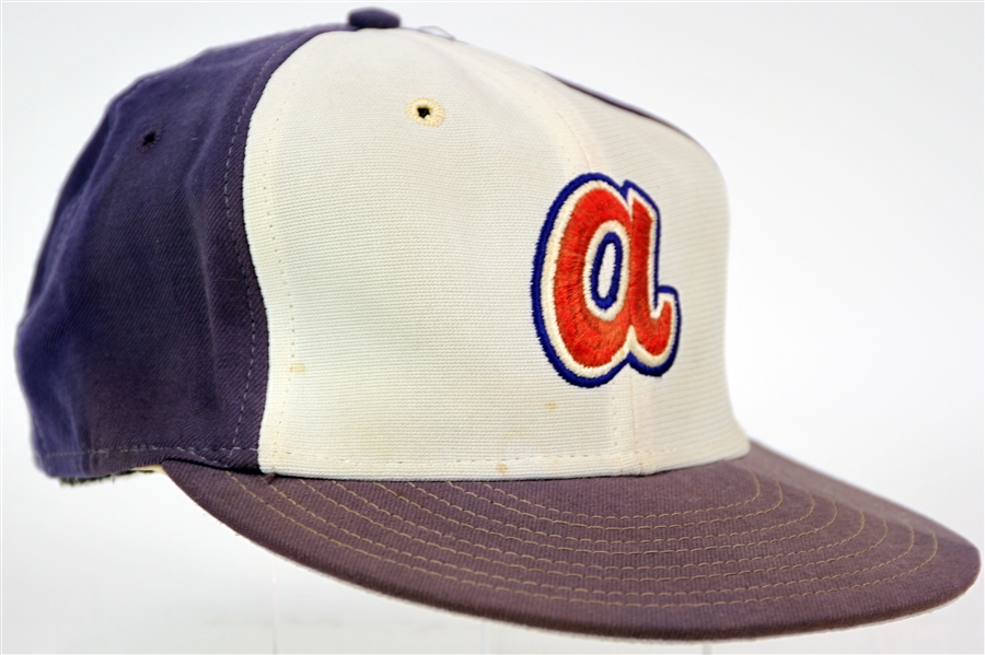 1976-77 Dave Bristol Atlanta Braves Signed Game Worn Cap (MEARS LOA/JSA)