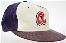 1976-77 Dave Bristol Atlanta Braves Signed Game Worn Cap (MEARS LOA/JSA)