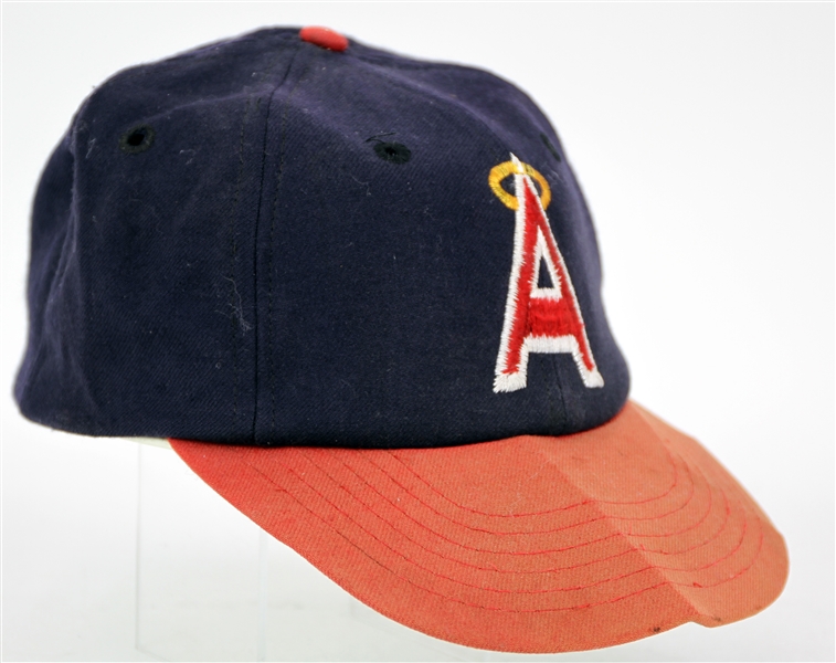 1972-74 California Angels Game Worn Cap (MEARS LOA)
