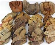 1950s-1990s Store Model Baseball Gloves w/ Models Al Kaline, Leon Wagner, and more (Lot of 31)