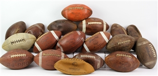 1950s-1970s Store Model Footballs Including Models Paul Hornung, Len Dawson, & more (Lot of 29)