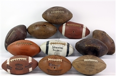 1950s-1970s Store Model Footballs Including Models Paul Hornung, Len Dawson, & more (Lot of 29)