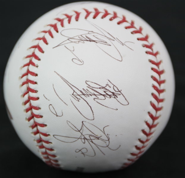 2006 Team Japan World Baseball Classic Multi Signed OWBC Baseball w/ 8 Signatures Including Kobayashi, Watanabe, Nishioka & More (JSA)