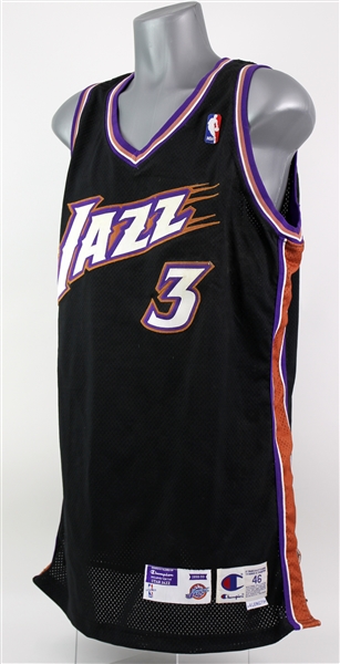 1998-99 Bryon Russell Utah Jazz Game Worn Alternate Jersey (MEARS A10) First Year Style