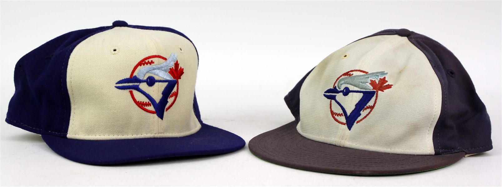 1980s Toronto Blue Jays Game Worn Caps - Lot of 2 w/ Jimmy Williams Signed & Paul Mirabella (MEARS LOA/JSA)
