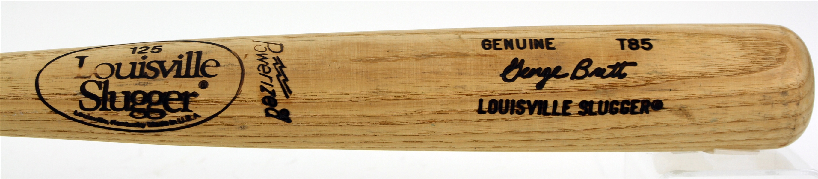 1989 George Brett Kansas City Royals Louisville Slugger Professional Model Bat (MEARS A5)