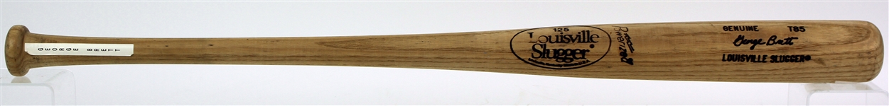1989 George Brett Kansas City Royals Louisville Slugger Professional Model Bat (MEARS A5)