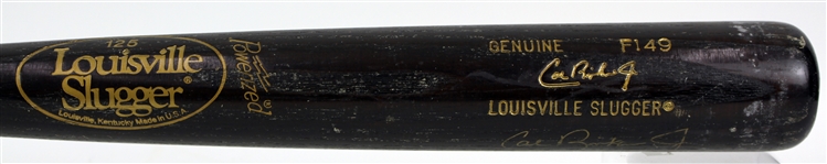 1987-88 Cal Ripken Jr. Baltimore Orioles Signed Louisville Slugger Professional Model Bat (MEARS A5/JSA)