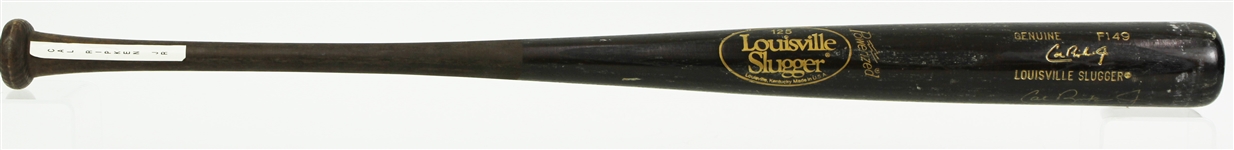 1987-88 Cal Ripken Jr. Baltimore Orioles Signed Louisville Slugger Professional Model Bat (MEARS A5/JSA)