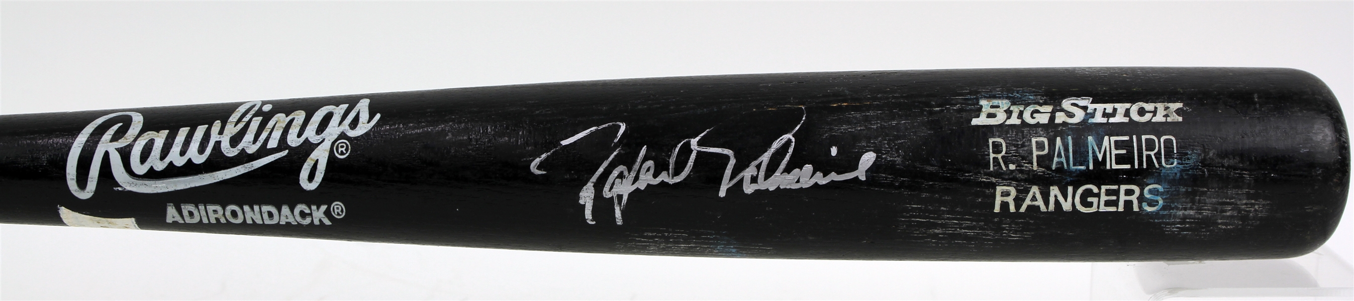 1989 Rafael Palmeiro Texas Rangers Signed Rawlings Adirondack Professional Model Game Used Bat (MEARS A8/JSA)