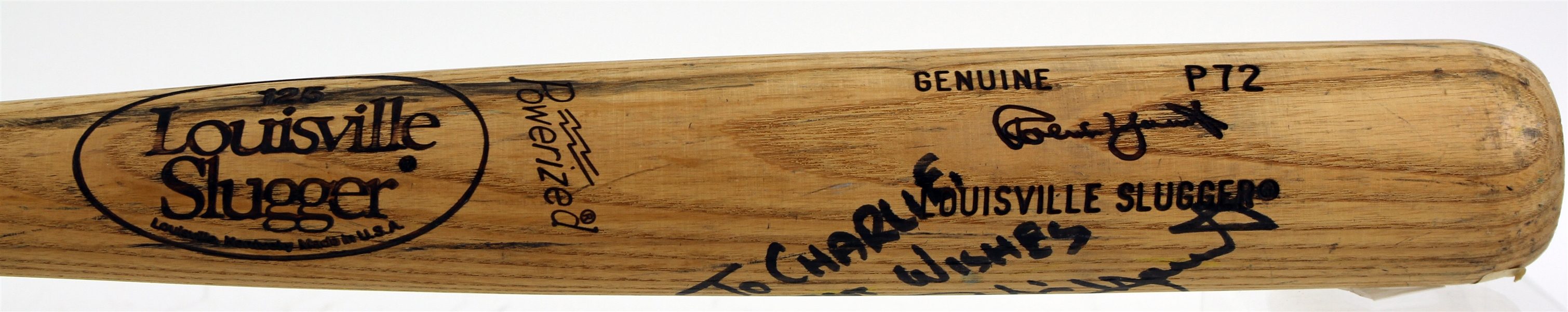 1986-89 Robin Yount Milwaukee Brewers Signed Louisville Slugger Professional Model Bat (MEARS A6/JSA)