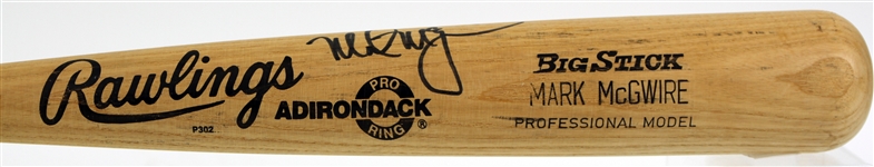 1989 Mark McGwire Oakland Athletics Signed Rawlings Adirondack Professional Model Bat (MEARS A5/JSA)