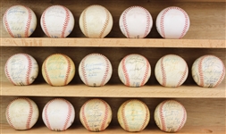 1970s-1990s Team Signed Baseballs (Lot of 16)