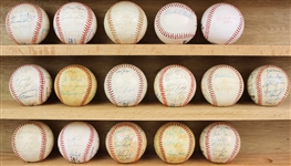 1970s-1990s Team Signed Baseballs (Lot of 16)