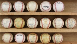 1970s-1990s Team Signed Baseballs (Lot of 16)