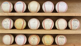 1970s-1990s Team Signed Baseballs (Lot of 16)