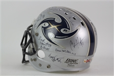 2001 Los Angeles X-Treme XFL Team Signed Football Helmet w/ 20 Signatures Including Tommy Maddox & More (MEARS LOA/JSA)