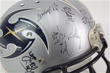 2001 Los Angeles X-Treme XFL Team Signed Football Helmet w/ 20 Signatures Including Tommy Maddox & More (MEARS LOA/JSA)