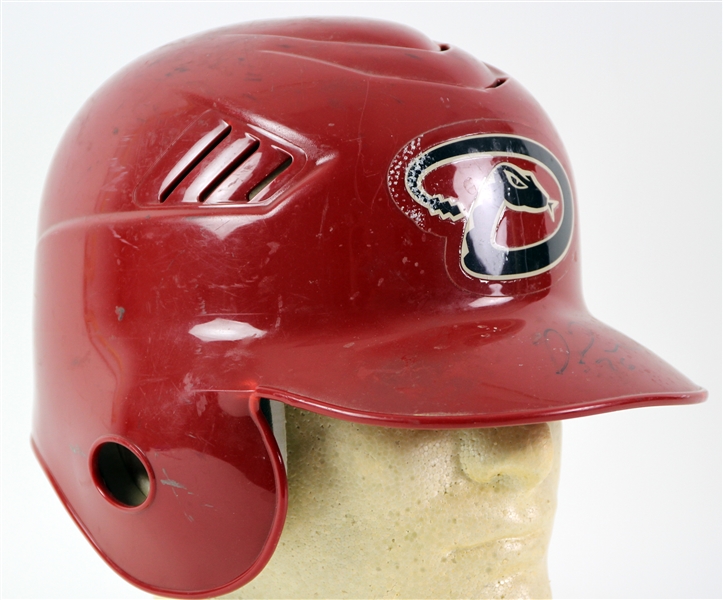 2008 Miguel Montero Arizona Diamondbacks Signed Game Worn Batting Helmet (MEARS LOA/JSA/MLB Hologram)