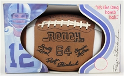 1970s Roger Staubach Dallas Cowboy Player Endorsed Reach Store Model Football w/ Original Box