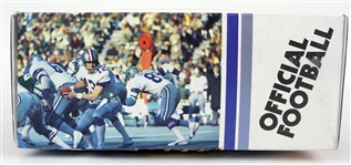 1970's Roger Staubach Dallas Cowboy Player Endorsed Reach Store Model Football w/ Original Box