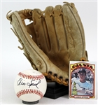 1970s-80s Chris Speier San Francisco Giants Store Model Wilson Mitt & Signed ONL White Baseball (JSA)