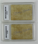 1990's Mickey Mantle Hank Aaron Slabbed Post Cereal Trading Cards - Lot of 3