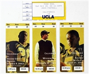 2003 Aaron Rodgers California Golden Bears Ticket Stub Collection - Lot of 4 