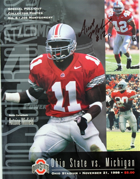 1998 (November 21) Ohio State Buckeyes Ticket Stub & Multi Signed Game Program w/ 12 Signatures (JSA)