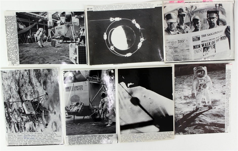 1969 NASA Apollo 11 Mission Laser Photo Collection - Lot of 16
