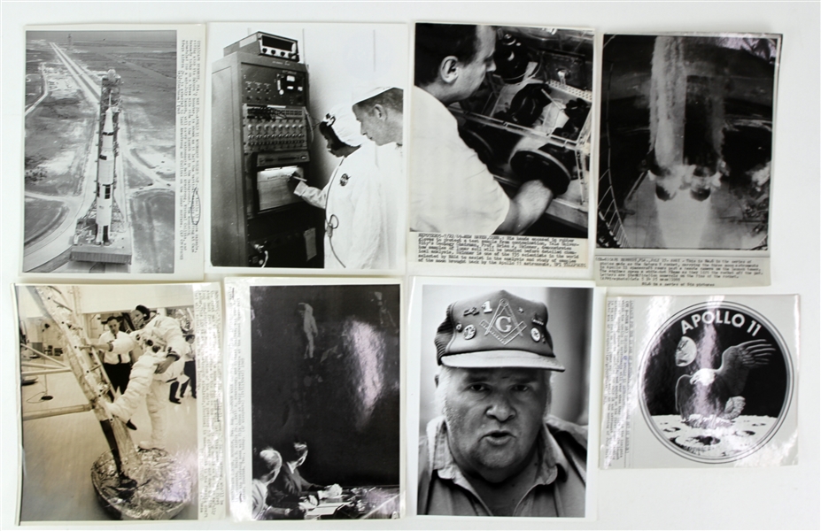 1969 NASA Apollo 11 Mission Laser Photo Collection - Lot of 13