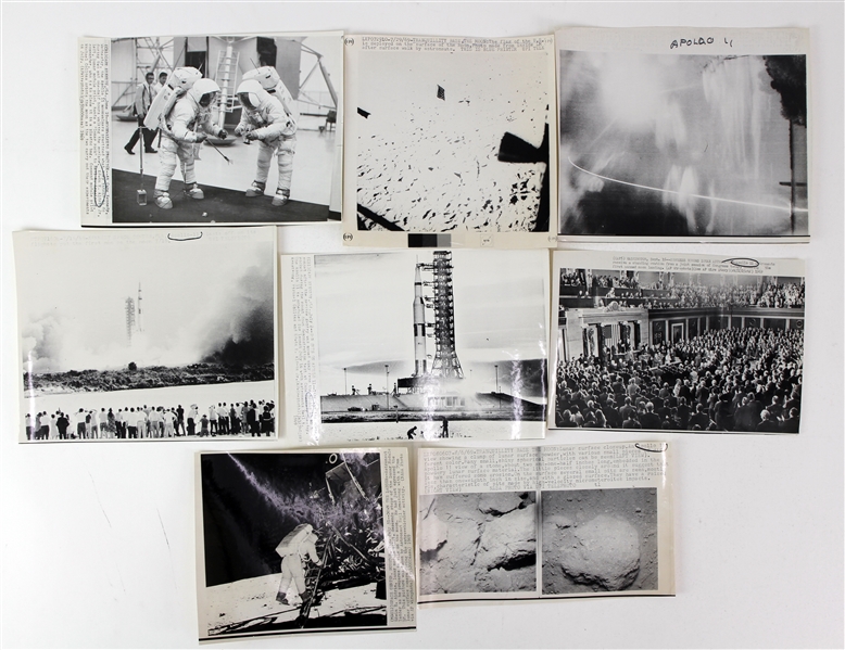 1969 NASA Apollo 11 Mission Laser Photo Collection - Lot of 13