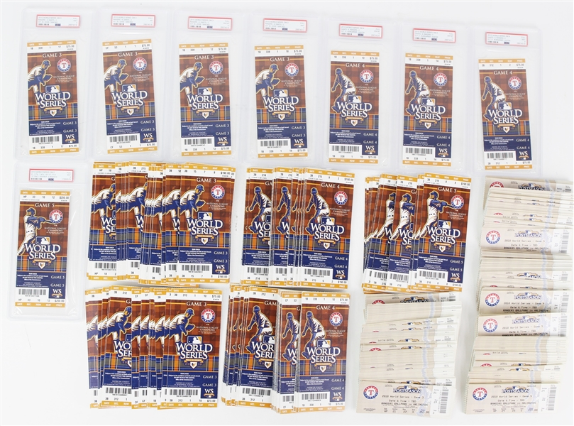 2010 World Series San Francisco Giants / Texas Rangers Game 3,4,5 Full Ticket Lot (1,234)