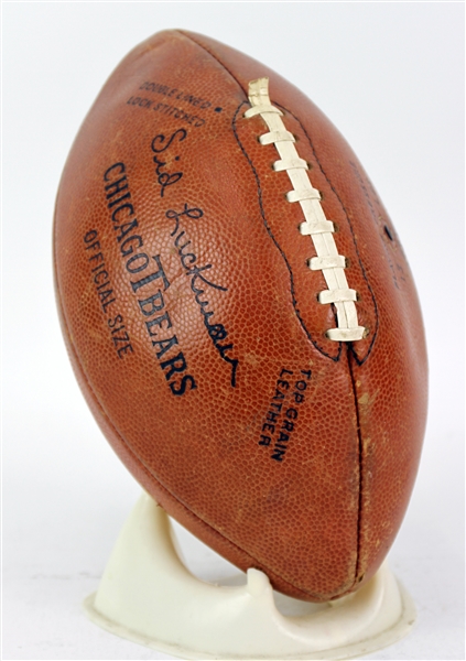 1940s Sid Luckman Chicago Bears MW Sporting Goods Player Endorsed Store Model Football 