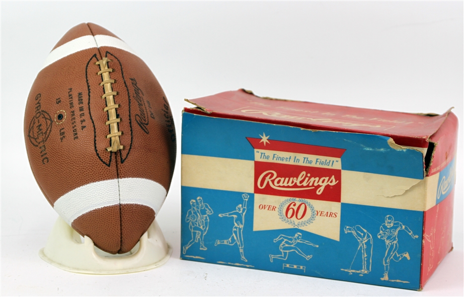 1960s Rawlings DF18 Official Gyro-Metric Store Model Football Like New w/ Original Box